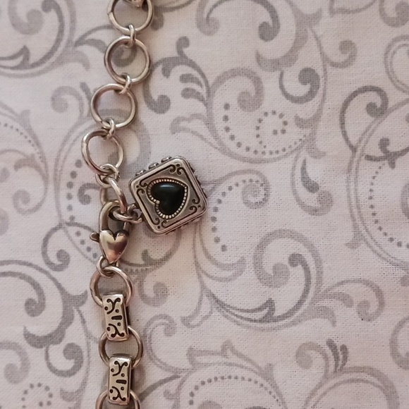 Brighton Chunky Link Silver Tone Black Accent  Necklace - Picture 4 of 7